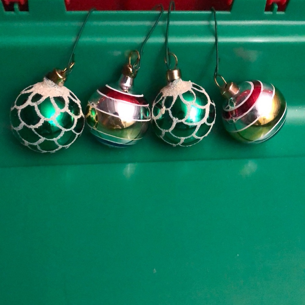 Set of 4 Mini Ornament Bulbs
